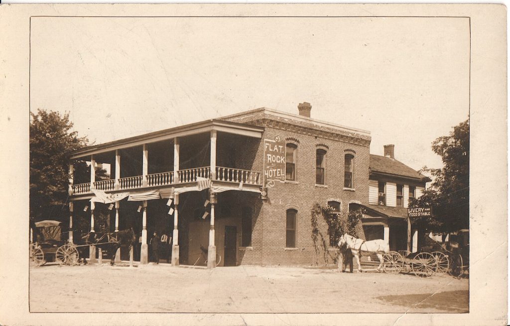 Historic view representing the history of Downtown Flat Rock.